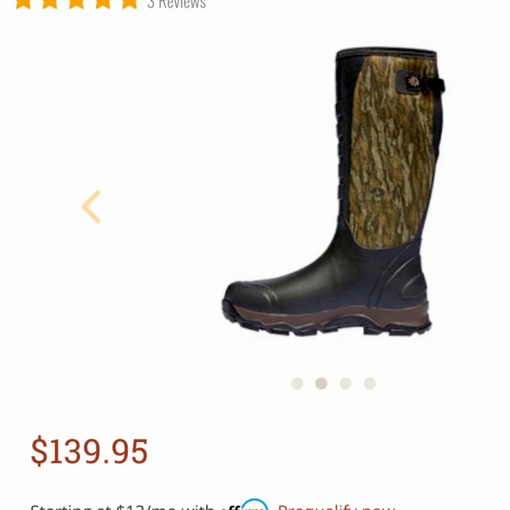 Lacrosse Mossy Oak Bottomland hunting boots
